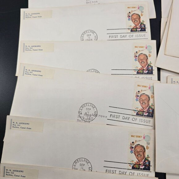 Walt Disney 1968 First Day Of Issue Envelopes Lot Of 17 Stamps Postmarks LI3008 - Picture 7 of 9